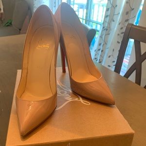 Authentic Nude Patent Leather Pigalle 120mm